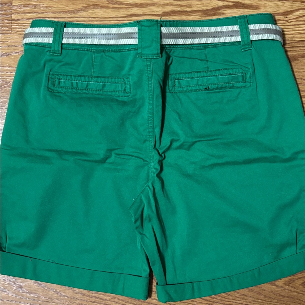 St Johns Bay Green Chino Shorts with Belt - Picture 4 of 4